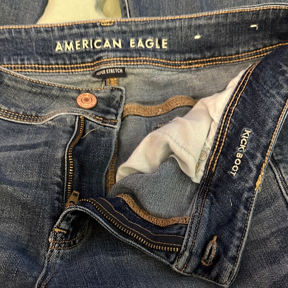 American Eagle Outfitters Womens Dark Blue Bootcut Jeans